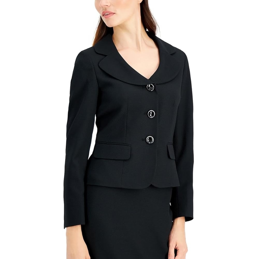 LE SUIT Black Women's Blazer Set